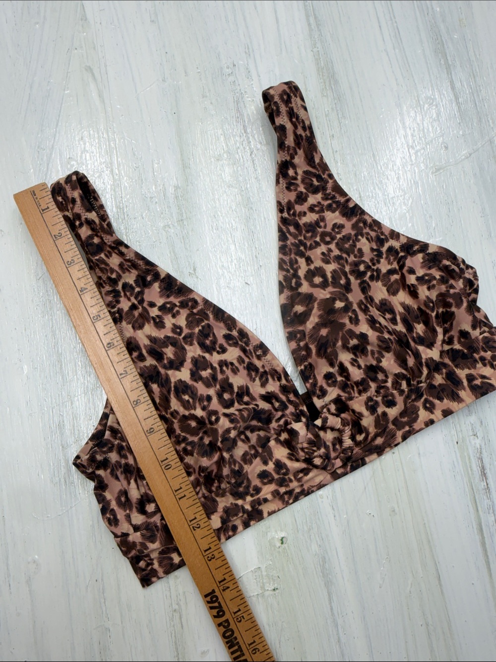 aerie Leopard Print Bikini Top XL & High-Waist Bottoms L - Brown & Black - Picture 9 of 16